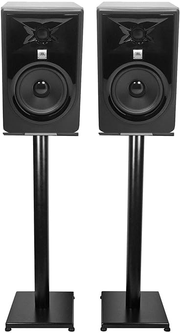 JBL Pair 306P MkII 6" Powered Studio Monitor Monitoring Speakers 29" Stands