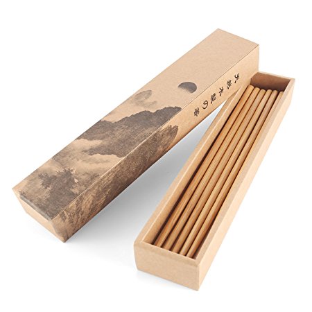 Natural Bamboo Chopsticks Set Reusable, Japanese Style -10 Pairs By AusKit