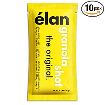 ELAN Low Carb Breakfast Granola For Sensitive Stomach, Low Sugar Oatmeal Cereal Snack With Heart Healthy Nuts - Gluten Free, Dash Diet Friendly (Pecan Almond Walnut Oats, 10 Packets)