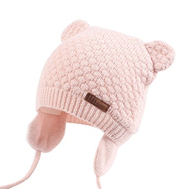 XIAOHAWANG Baby Hat Cute Bear Toddler Earflap Beanie Warm for Fall Winter