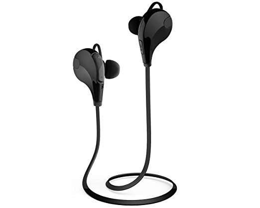 Pure Mobility Sport In-Ear Wireless Bluetooth Headphones - Noise Cancelling Sweatproof Wireless Headset (Black)