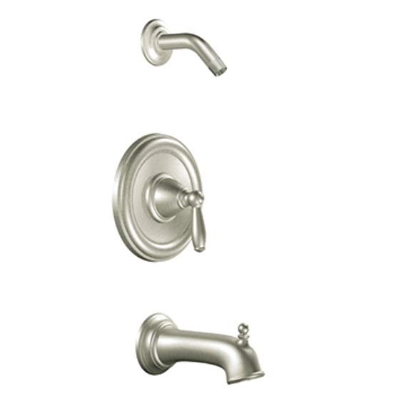 Moen T2153NHBN Brantford PosiTemp Tub and Shower Trim Kit without Valve or Showerhead, Brushed Nickel