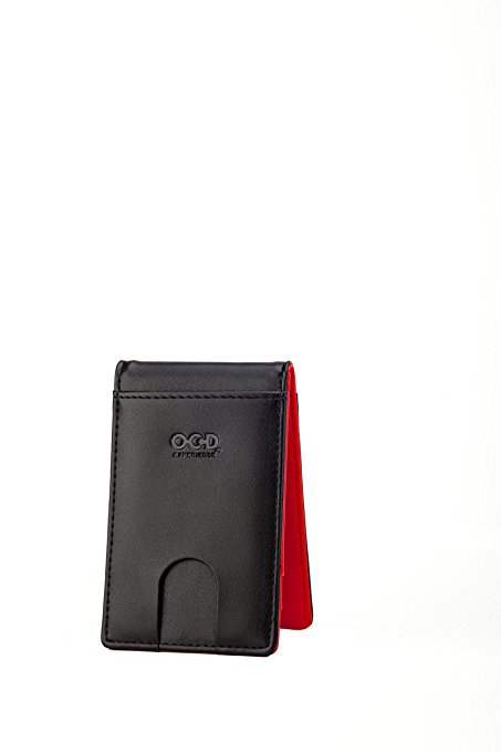 OCD RFID-Shielded Leather Wallet With A Stainless Steel Money Clip - Secure, Sleek, Sexy & Slim Wallet