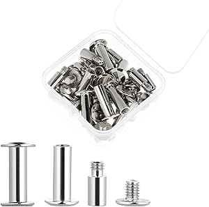 30 Pack Chicago Screws and Scrapbook Extension Posts Replacement Extension Screws for Binding Extending Scrapbook Photo Album Refill Pages Album Accessories