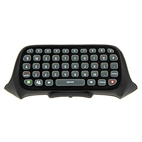 Amebay® Wireless Full Qwerty Game Controller Keyboard / Chatpad / Keypad For Xbox 360 (Black)