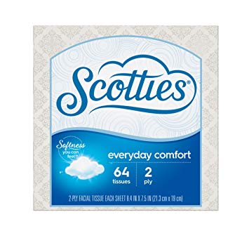 Scotties Everyday Comfort Facial Tissues, 64 Count