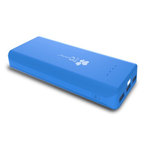 EC Technology 2nd Generation 22400mAh External Battery with 3 USB Outputs for Smartphones and Tablets - Blue