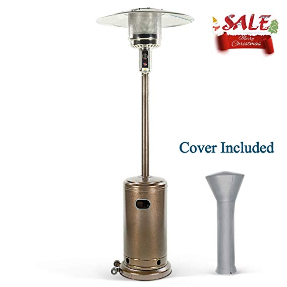 PAMAPIC Hammered Bronze Outdoor Propane 87" Tall Patio Heater Cover