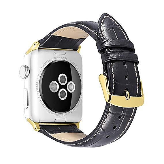 iStrap Alligator Grain Calf Leather Watch Band fit Apple iWatch Series 1 2 3 Edition Sport 38mm 42mm