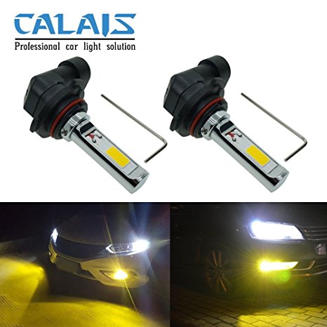 Calais Extremely Bright LED 9005 HB3 COB Chips 30W Yellow Color LED Fog Lights Bulbs Plug-n-Play(pack of 2)