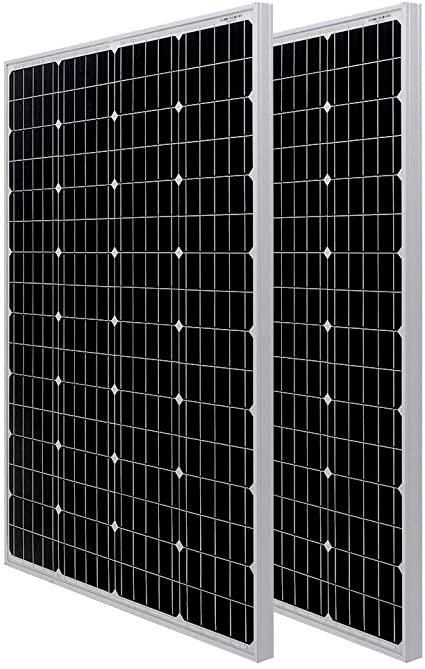 HQST 100W Monocrystalline Solar Panel (2-Pack Solar Panels)