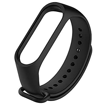 Sounce Adjustable Xiaomi Mi Band 3/ Mi Band 4 Watch Silicone Strap Band Bracelet (Not Compatible with Mi Band 1/2)