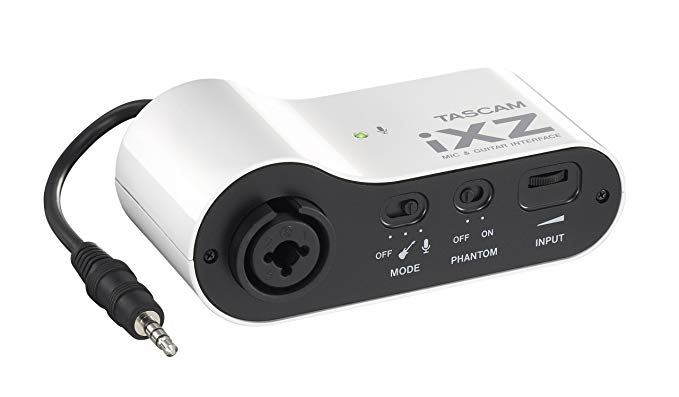 Tascam iXZ Microphone and Instrument Audio Interface for iOS Mobile Devices, iPhone, iPod, and iPad