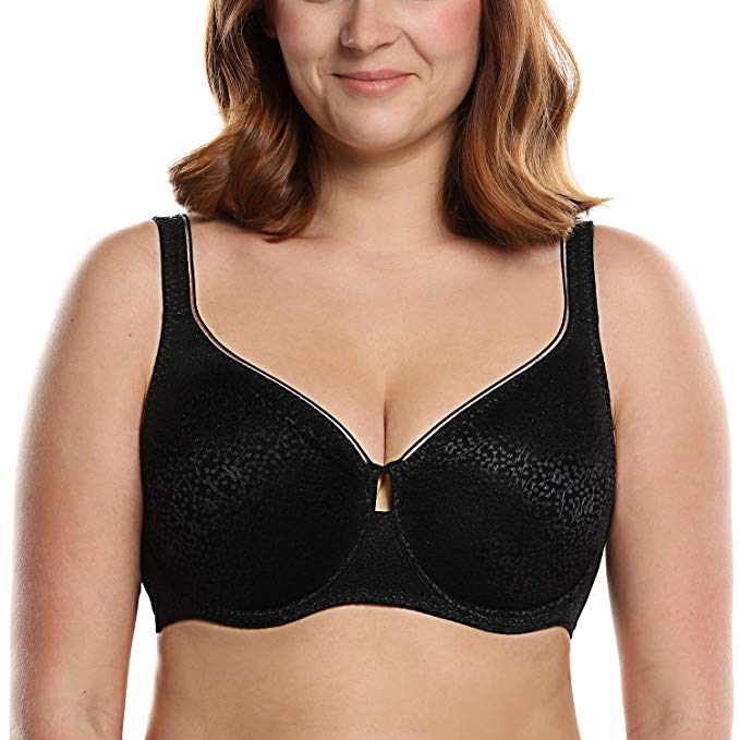 Elaver Women's Full Figure Unlined Minimizer Underwire Bra