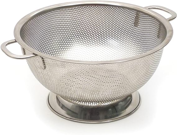 RSVP Endurance 3 Quart Precision Pierced Colander, 3.3 L, Silver