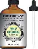 Roman Chamomile Essential Oil with a Glass Dropper - Large 4 oz - 100 Pure and Natural Undiluted Therapeutic Grade and Best Premium Quality Oil