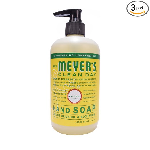 Mrs. Meyer's Hand Soap Honeysuckle, 12.5 Fluid Ounce (Pack of 3)