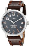Timex Mens TW2P58700AB Originals Stainless Steel Watch with Leather Band