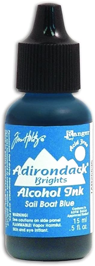 Ranger Ink Tim Holtz Adirondack Alcohol Ink Brights Singles: Sailboat Blue