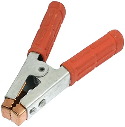 Uxcell Red Silver Crocodile Clip Style Spring 300A Loaded Welding Earth Clamp