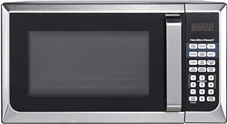 Hamilton Beach 0.9 cu.ft. 900W Microwave Oven, Stainless Steel