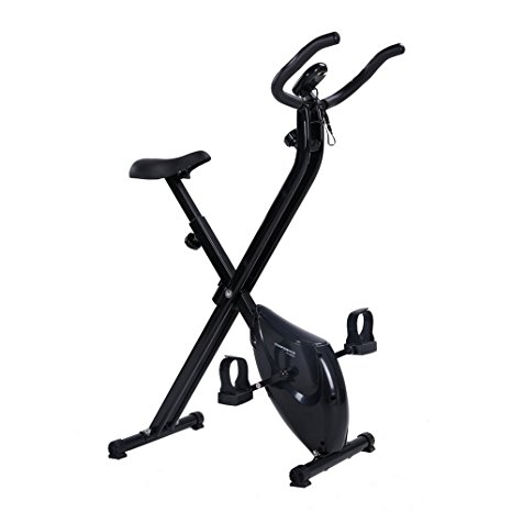 Confidence Fitness Folding Exercise Bike Stationary Upright X Bicycle