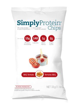 Simply Protein Chips, BBQ Tomato Flavor 33-Gram (Pack of 12)