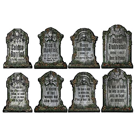 Halloween Tombstone Cutouts, 16-Inch