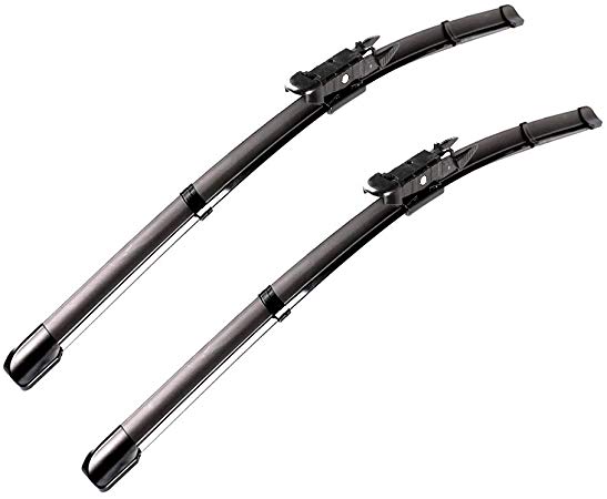 2 wipers Factory Fit Volvo V70 XC70 2005-2007 XC90 2005-2015 S80 2004-2006 S60 2004-2009 Original Equipment Replacement Wiper Blade - 22"/24" (Set of 2) Pinch Tab