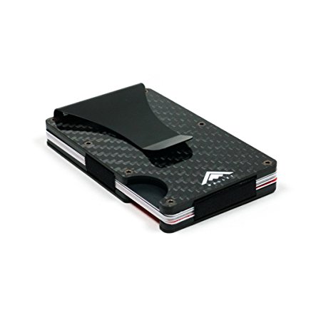 RFID Blocking Credit Card Holder Wallet & Money Clip by STEALTH (Carbon Fibre) [NEW ARRIVAL]