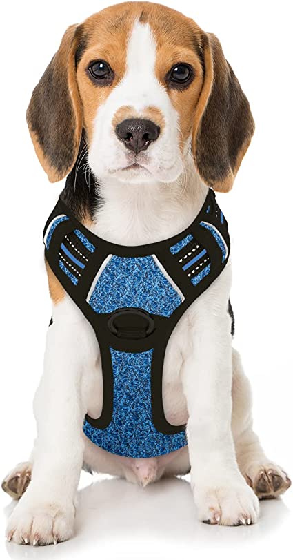 BARKBAY No Pull Dog Harness Front Clip Heavy Duty Reflective Easy Control Handle for Large Dog Walking with ID tag Pocket