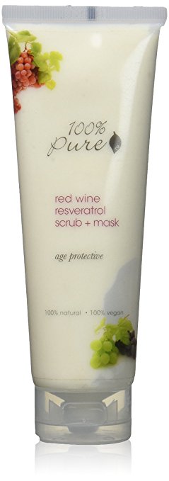 100% Pure Resveratrol Scrub and Mask, Red Wine, 4.0 Fluid Ounce