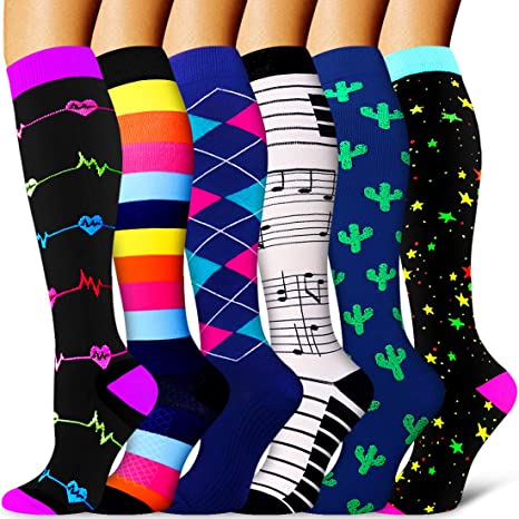 Copper Compression Socks Women & Men-Best For Athletic,Running,Nursing,Hiking,Travel and Pregnancy