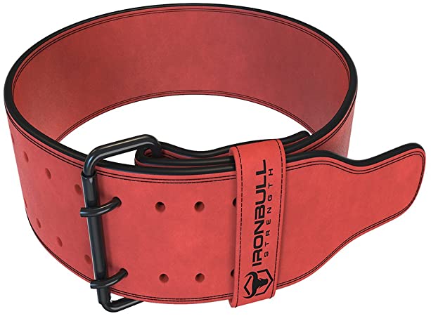 Powerlifting Belt/Weight Lifting Belt - 10mm Double Prong - 4-inch Wide Suede Leather - Power Back Support for Weightlifting, Strength Training, Strongman - Men & Women