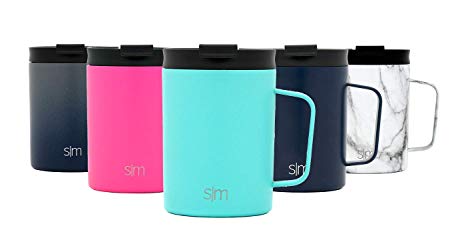 Simple Modern 12oz Scout Mug Tumbler - Vacuum Insulated Internally Threaded Coffee Mug Flask 18/8 Stainless Steel Hydro Thermos Cup - Oasis