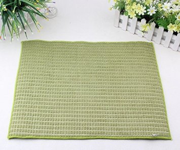 Dish Drying Mat Microfiber - Dual Surface Fast Absorbent Washable Sage-green 16 by 19 inches - By Utopia Kitchen