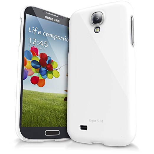 Galaxy S4 Case - Ringke SLIM Case [LF WHITE][Better Grip] Premium Dual Coated Hard Case Cover for Samsung Galaxy S4 IV S IV i9500 - ECO Package