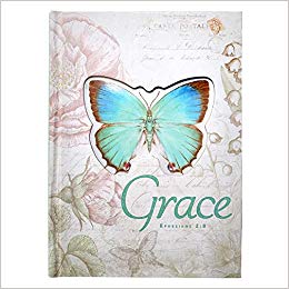 Botanic Butterfly Blessings "Grace" Hardcover Journal - Ephesians 2:8