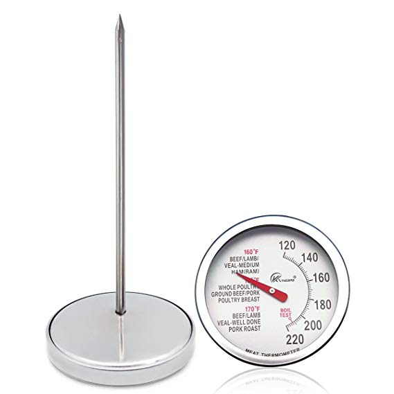 KT THERMO Meat Thermometer 2.5-Inch Dial Stainless Steel Waterproof BBQ Poultry Probe Cooking Thermometers