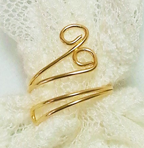 Toe Ring - Swirl adjustable - Handcrafted out of 14 Kt Gold Filled or Sterling silver .925 jeweler's wire FREE SHIPPING