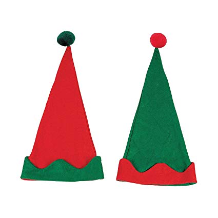 12 PACK - Elf Hats - Christmas Costumes & Accessories & Costume Accessories