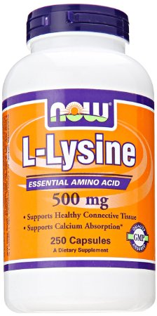 NOW Foods L-lysine 500 mg 250 Capsules
