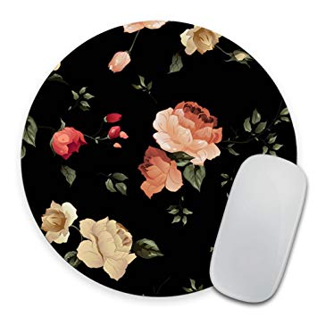 Autumn Mousepad Round Mouse pad Beautiful Design Floral Mouse pad Cute Gift Office