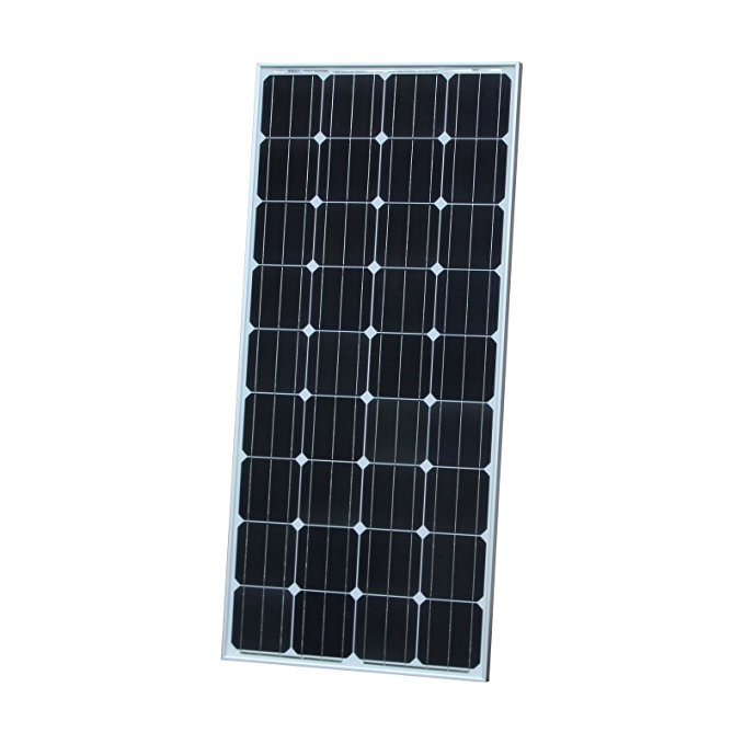 160W Photonic Universe monocrystalline solar panel with 5m of special solar cable, for charging a 12V battery in a motorhome, RV, boat or yacht, or off-grid / backup solar power systems 160 watt