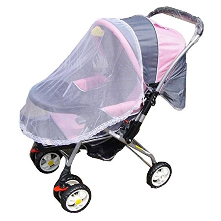 DDLBiz Summer Safe Baby Carriage Insect Full Cover Mosquito Net Baby Stroller Bed Netting