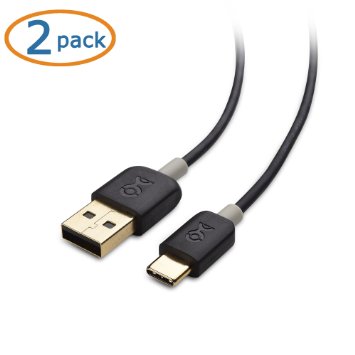 Cable Matters 2-Pack USB Type C USB-C to Type A USB-A Cable in Black 1 Foot