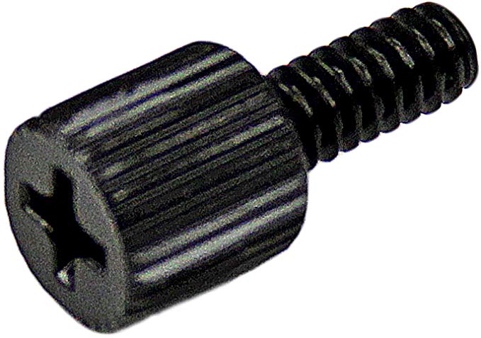 StarTech.com SCREWTHUMB 6-32, 5/16-Inch Long Metal Computer Case Thumbscrew, 50-Pack (Black)