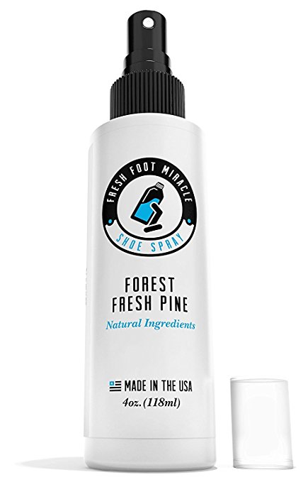 Shoe Deodorizer Spray - Fresh Foot Miracle - Forest Pine Scent - Cleans up Sneakers, Boots, Feet Funk and Upholstery (4 oz)