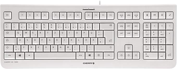 Cherry KC 1000 -  (UK layout) keyboards (Wired, USB, Grey, USB, 0 - 50 °C, -20 - 65 °C)