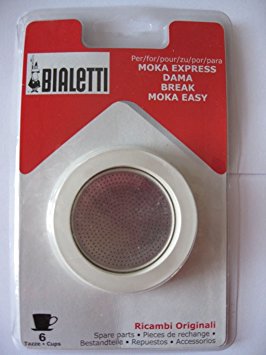 Bialetti Replacement Gasket & Filter for 6 Cup Espresso Maker